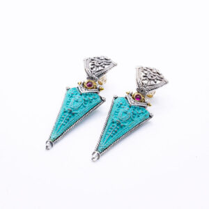 Pendientes largos de estilo etrusco