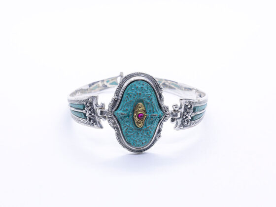 Pulsera de estilo etrusco en plata