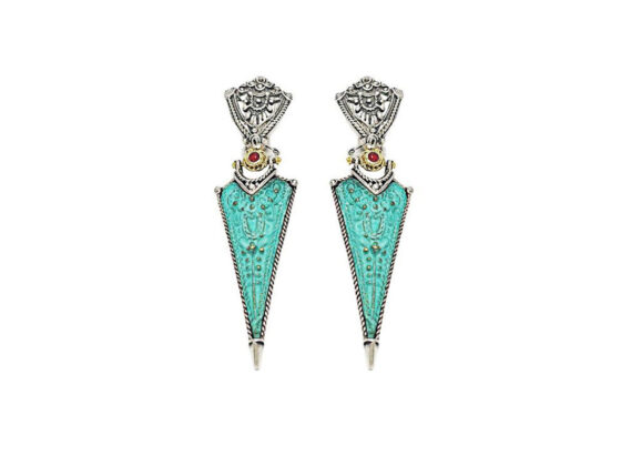 Pendientes Tori de estilo Etrusco en plata