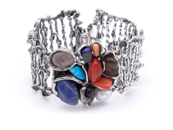 Pulsera de plata y piedras