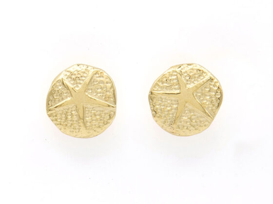 Pendientes de plata de ley chapados en oro de 18K