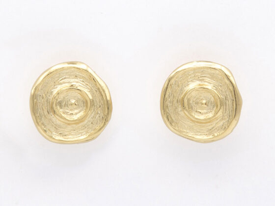 Pendientes de plata de ley chapados en oro de 18K