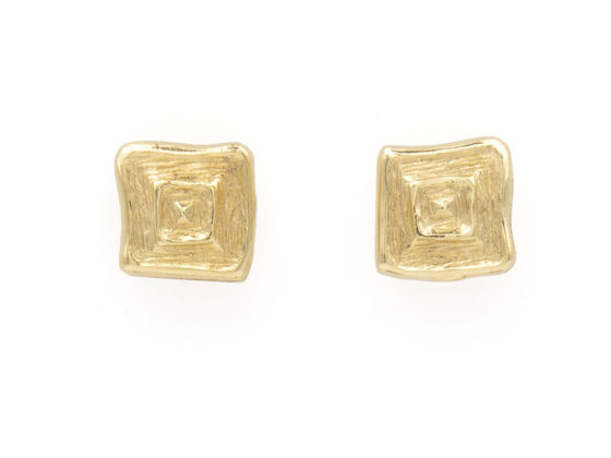 Pendientes de plata de ley chapados en oro de 18K