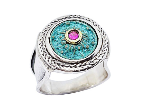 Anillo Ciusi de estilo etrusco en plata