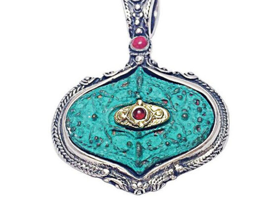 Colgante Perusa de estilo Etrusco en plata
