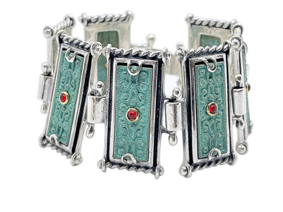Pulsera Betis de estilo Etrusco en plata
